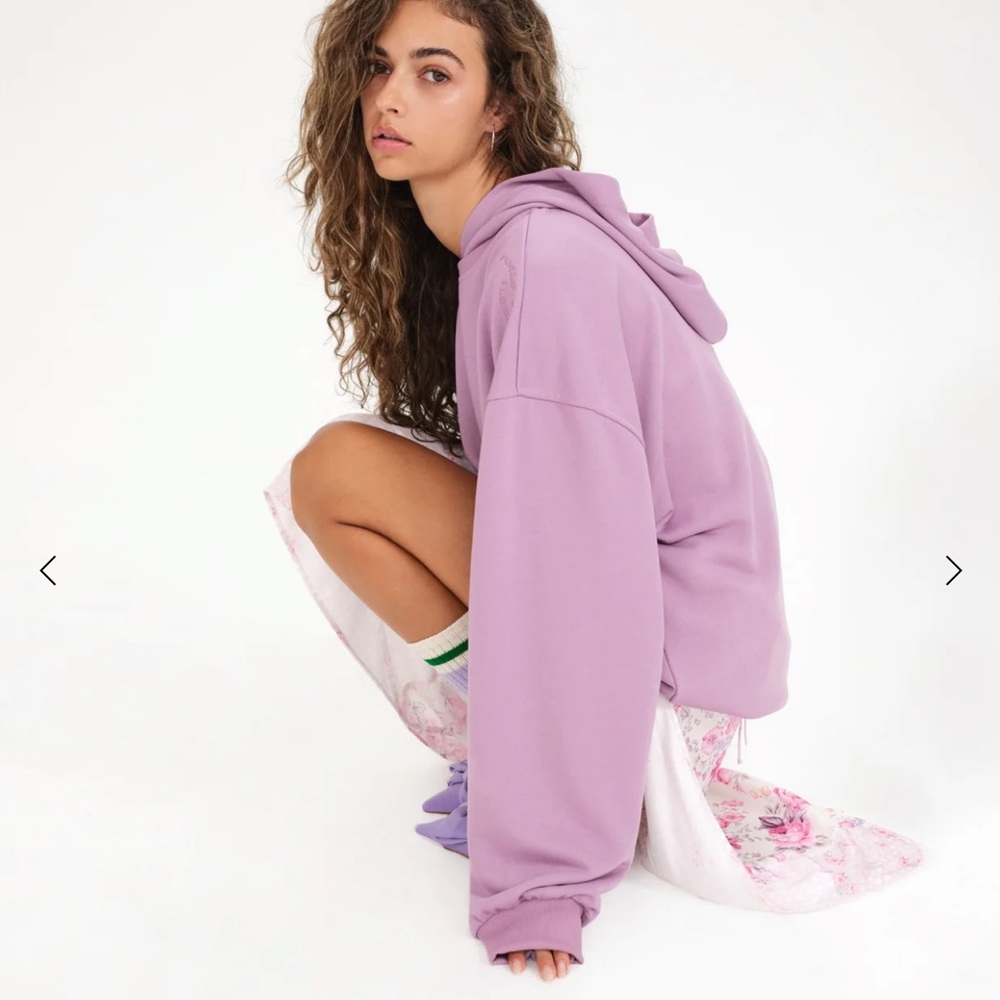 NWOT For Love & Lemons Purple Hooded Sweatshirt